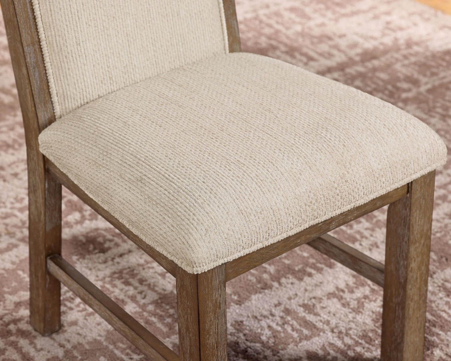 Upholstered Dining Chair with Seat Cushions and High Back