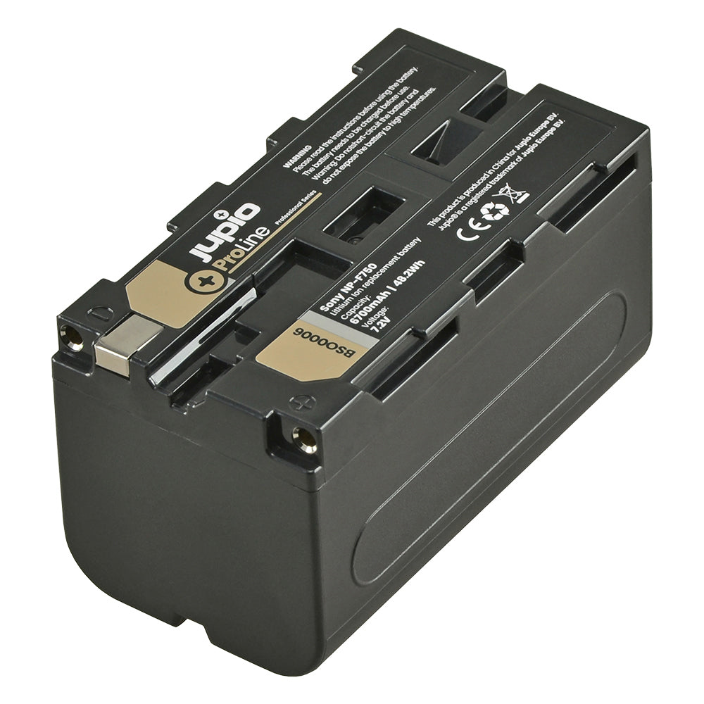 Jupio ProLine Li-ion 7.2V 6700mAh Battery For Sony NP-F750 Camera