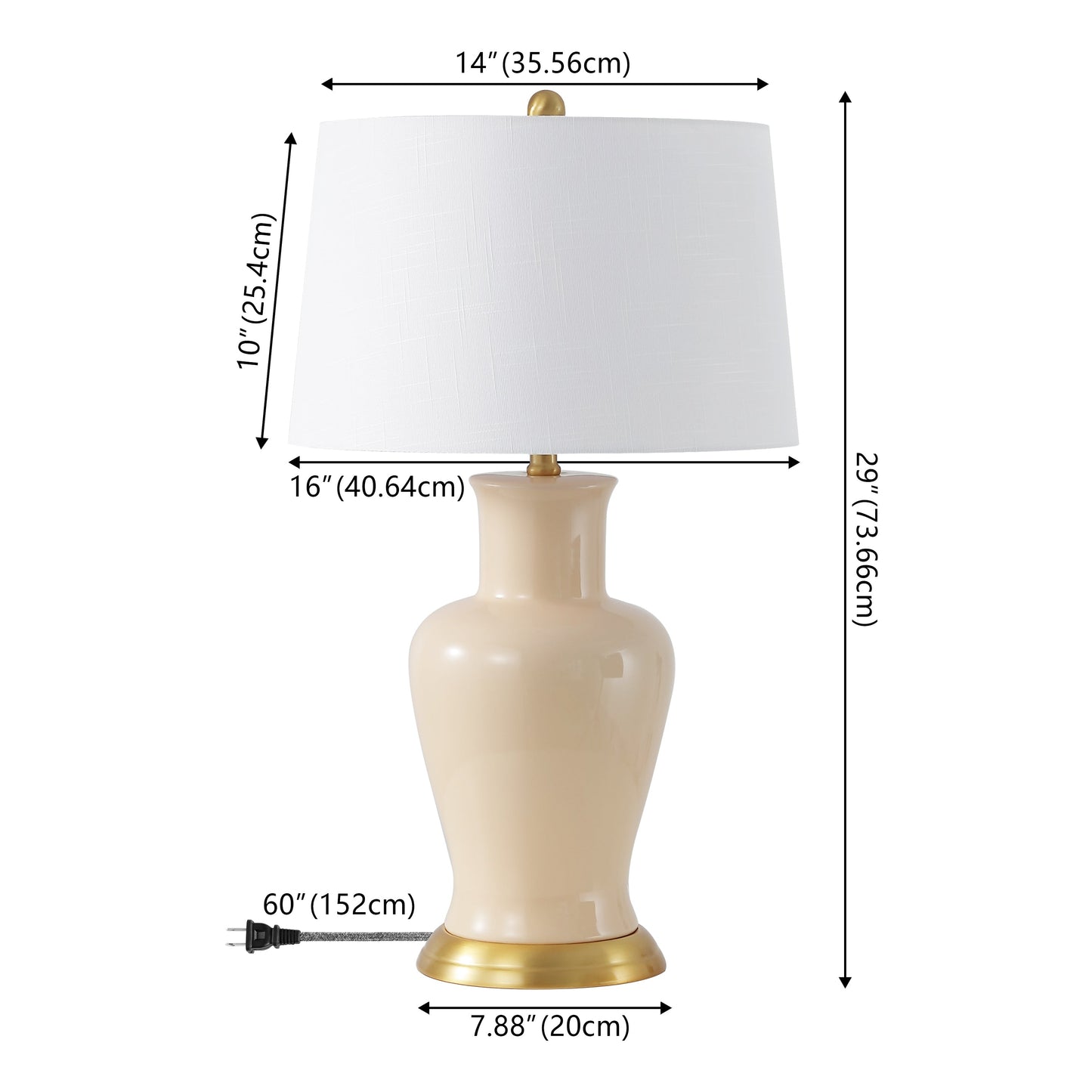 Julian Traditional Classic Ceramic Urn LED Table Lamp