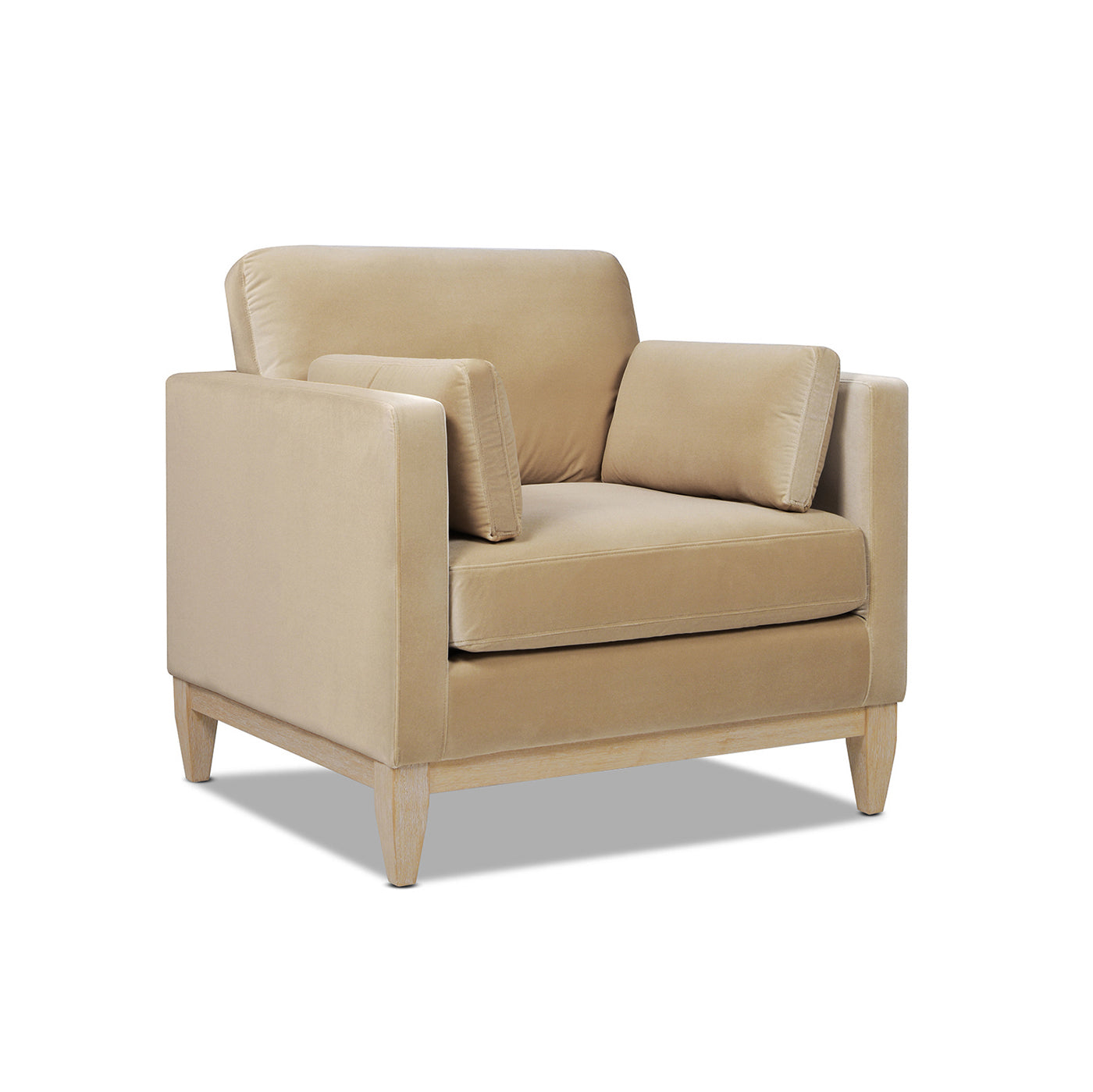 Contour Velvet Upholstered Accent Chair with Removable and Reversible Back