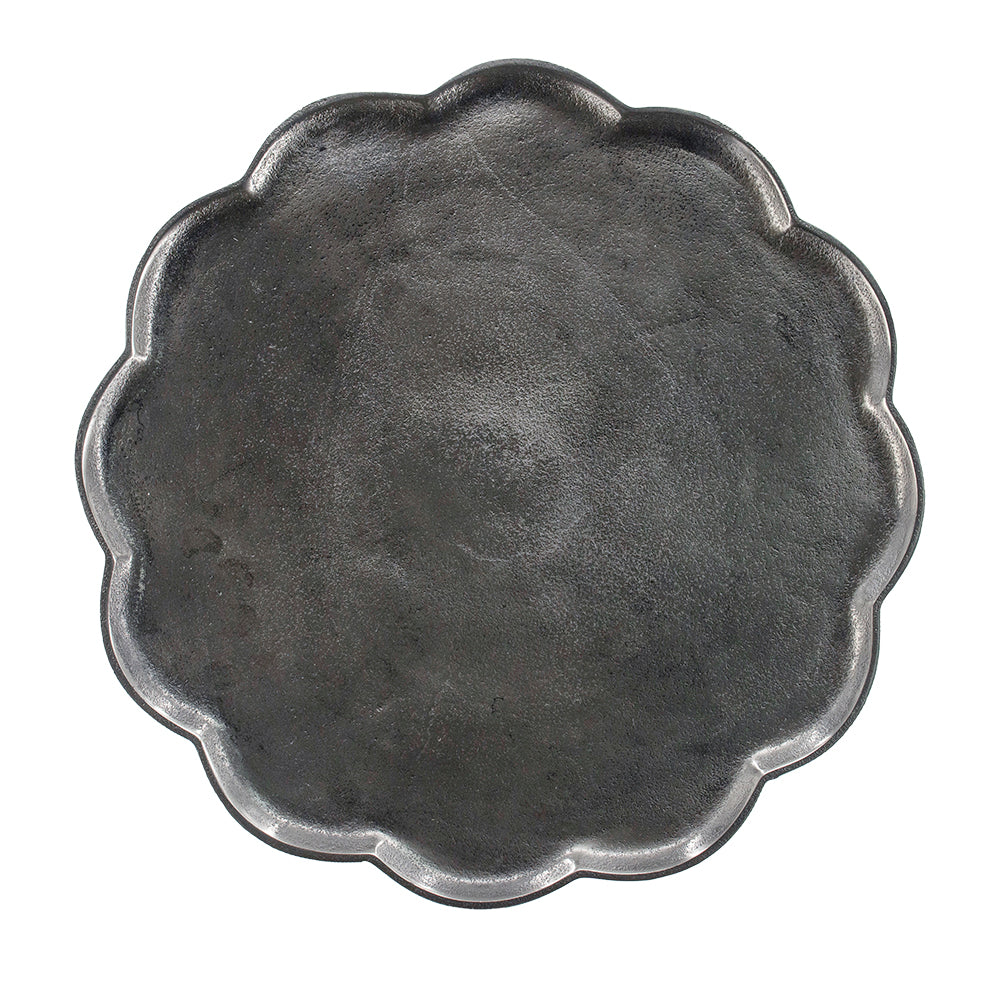 Aluminum Side Table with Leaf Design