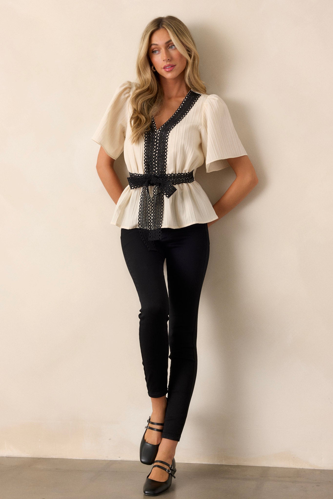 Long Train Running Ivory Lace Blouse
