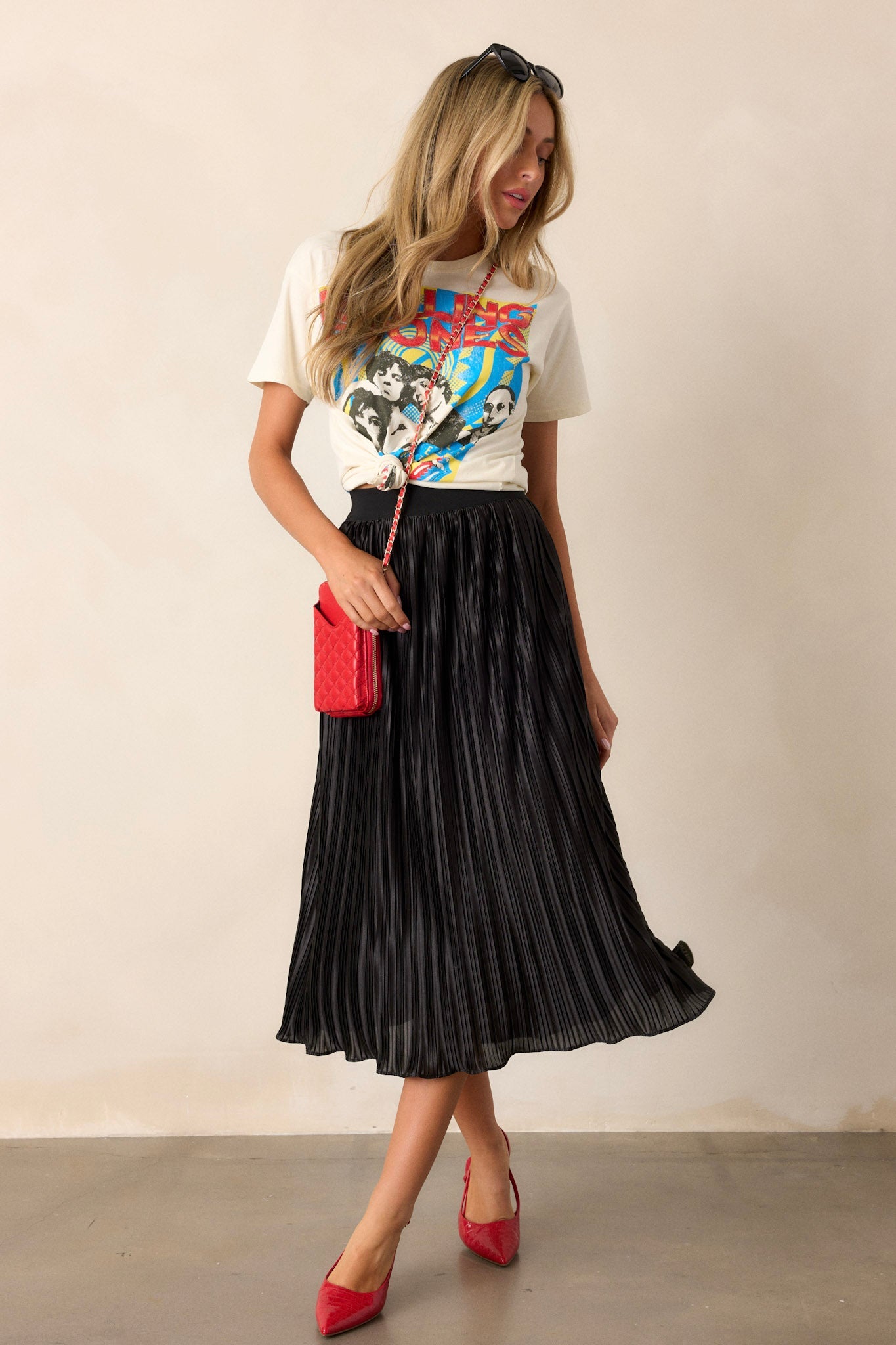 Rolling Stones Steel Wheels Vintage Stone Ringer Tee