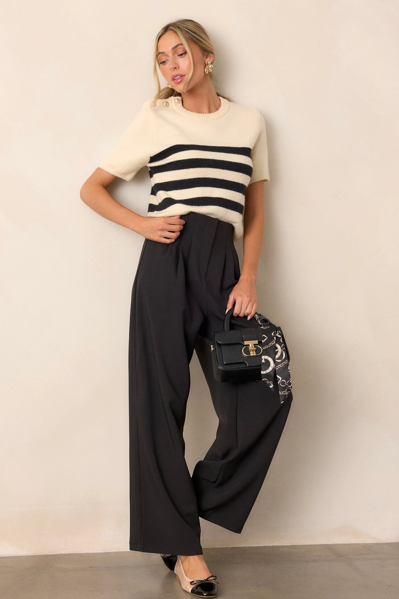 Whispering Serenade Beige Sweater Top