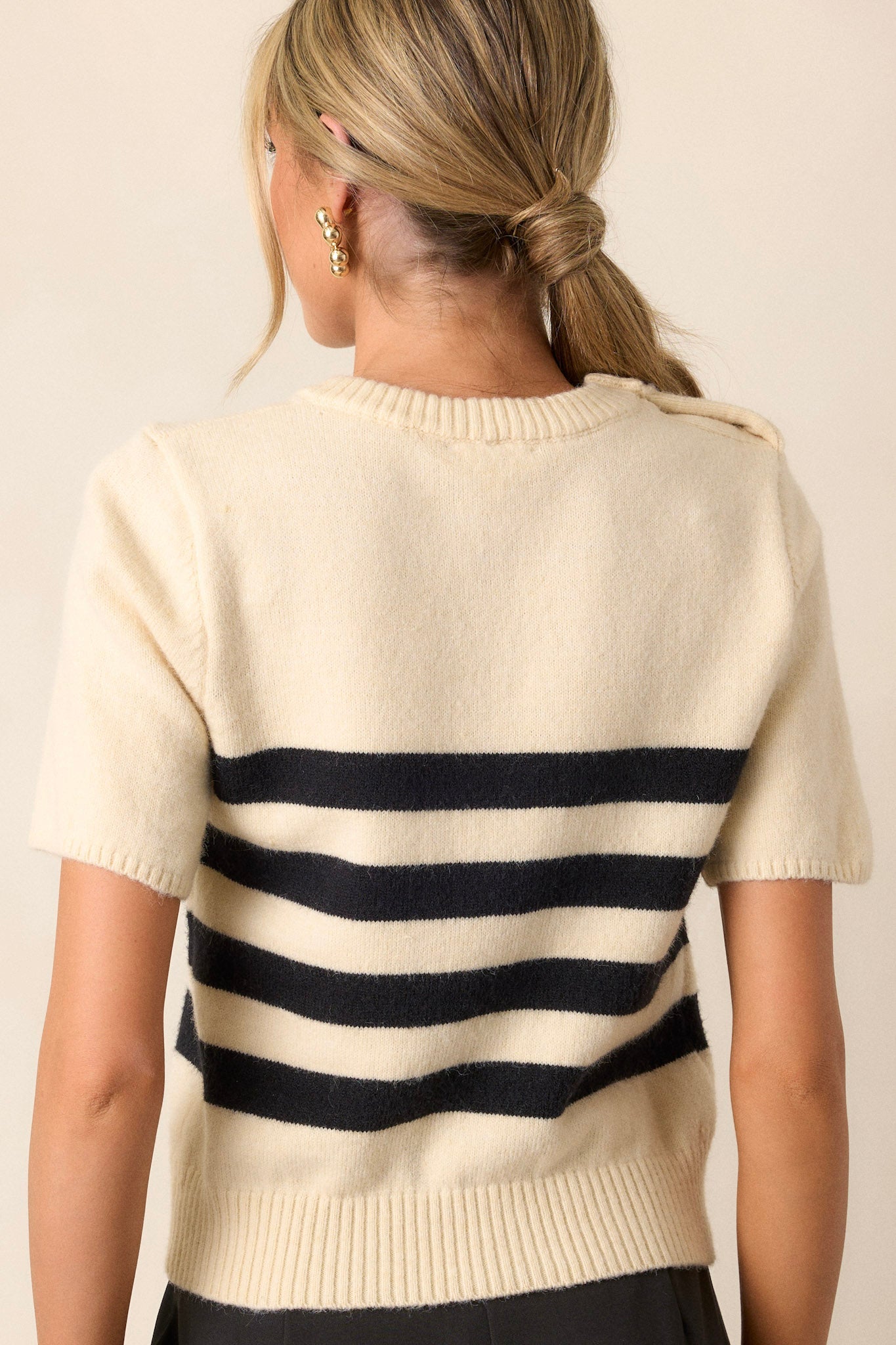 Whispering Serenade Beige Sweater Top