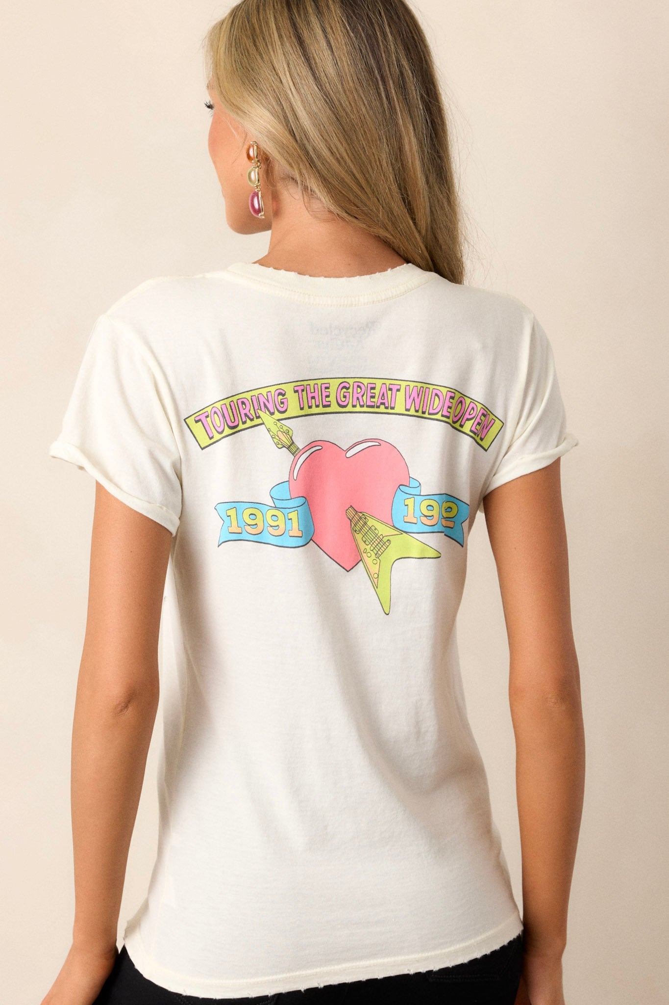 Tom Petty Touring The Great Wide Open Ivory Tee
