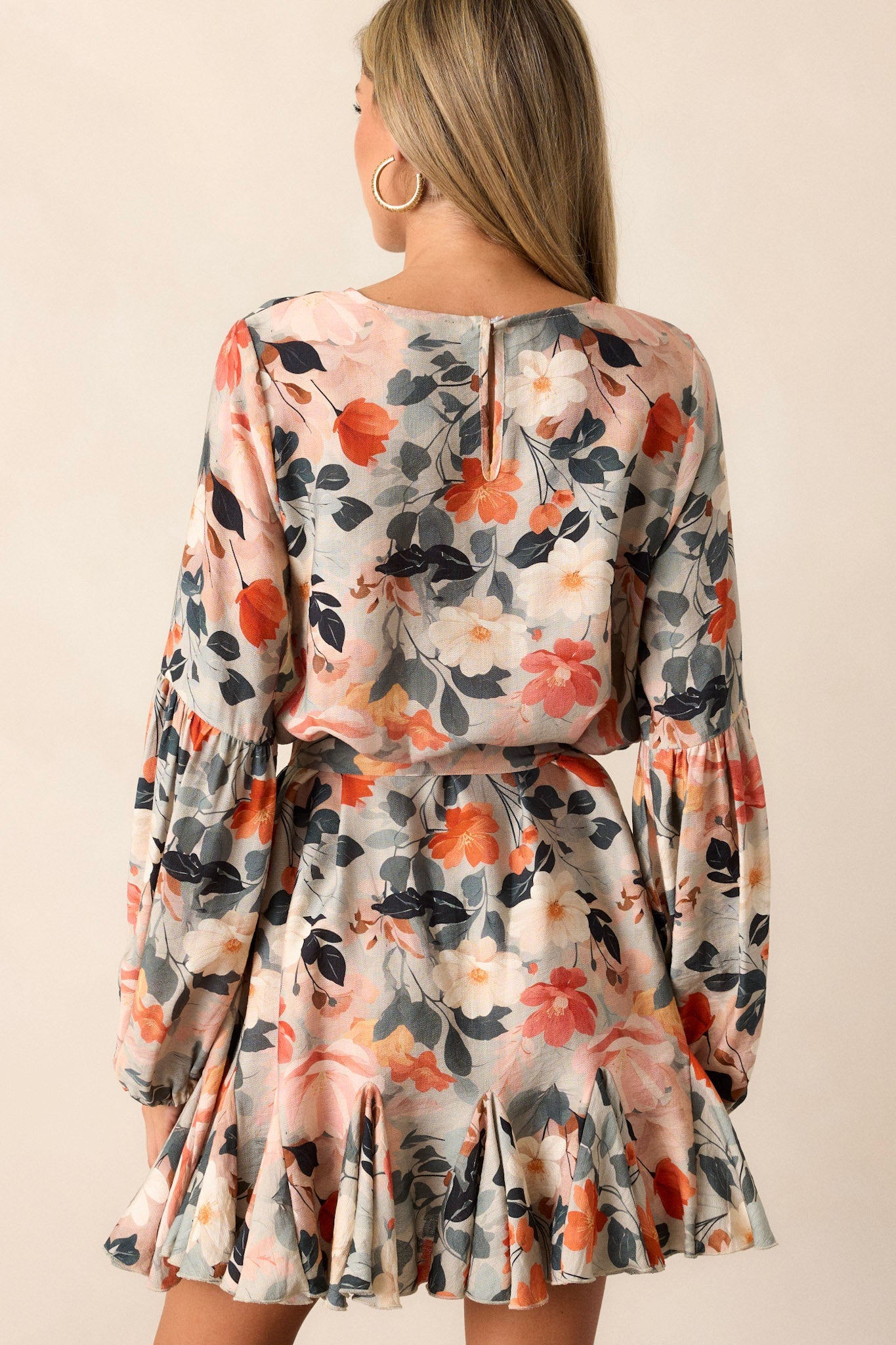 Shadow of the Day Green Multi Floral Print Mini Dress