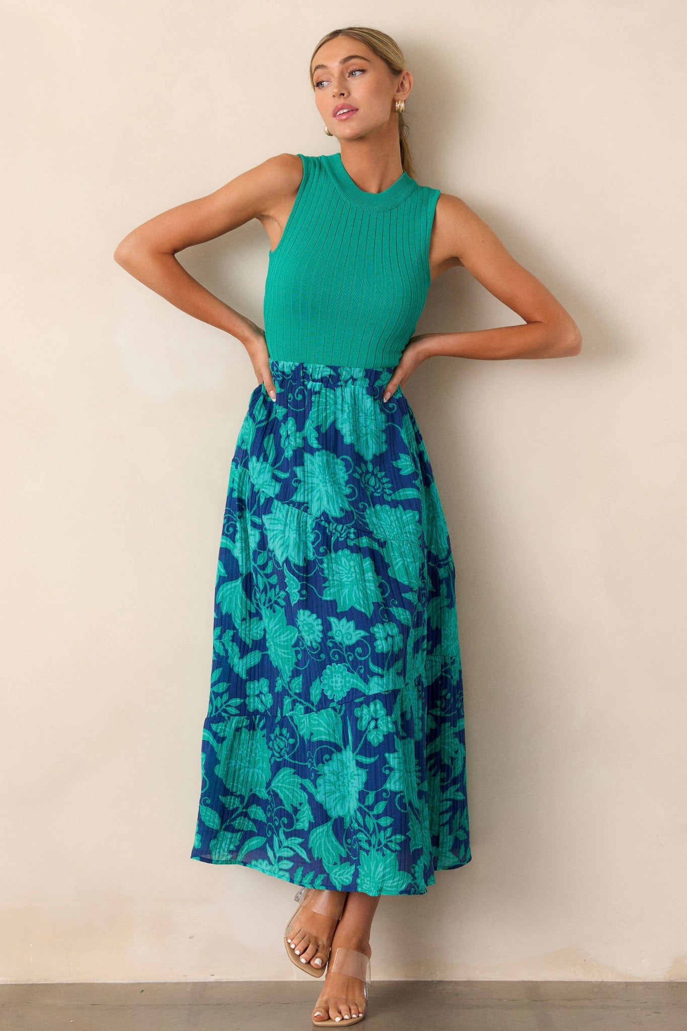 MINKPINK Lori Mint Green Rib Knit Tank