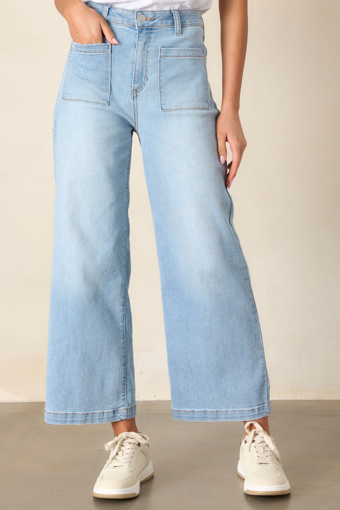 Seraphic Melody Light Wash Wide Leg Jeans