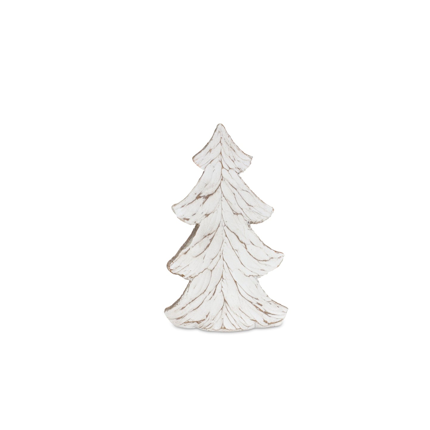 Carved Wood Design Holiday Tree Decor, Set of 3