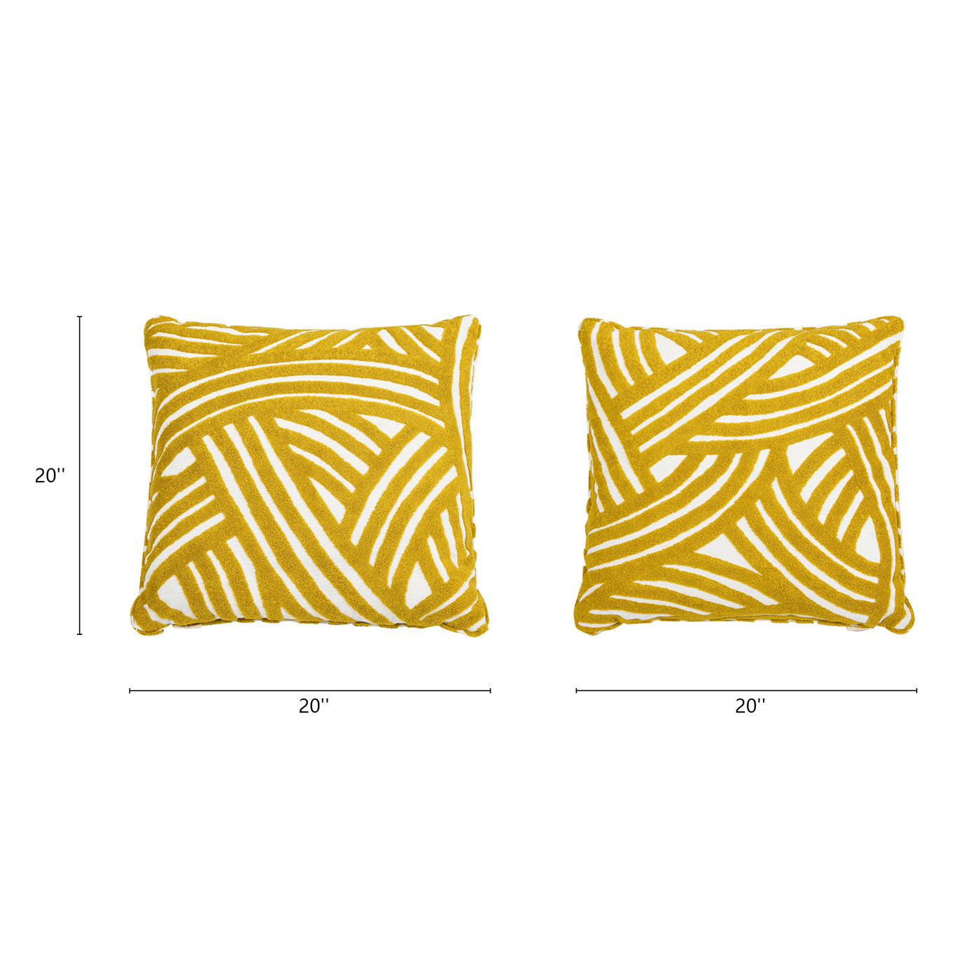 Square Embroidered Throw Pillow