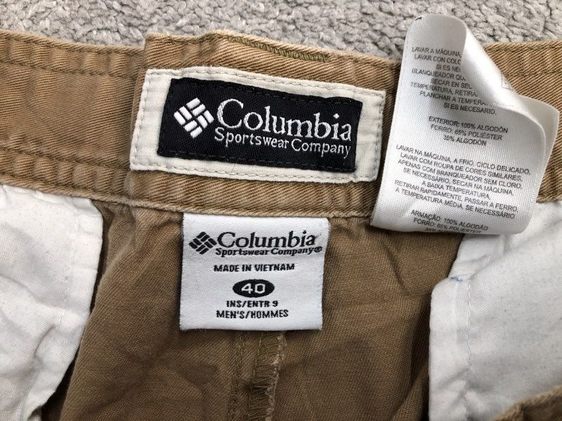 Columbia Shorts Mens 40 Brown Cargo Shorts Pockets Workwear Outdoor Lightweight