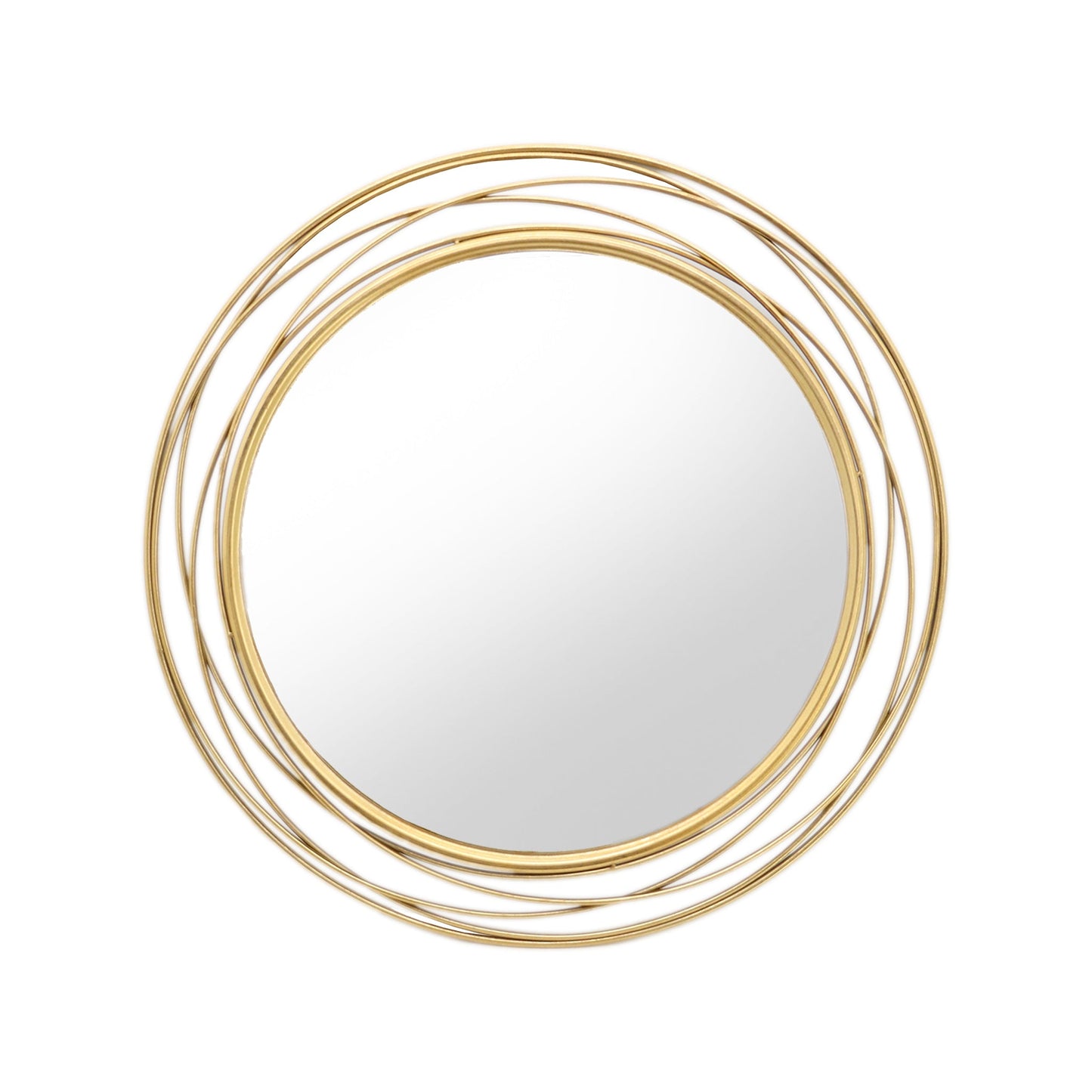 Circle Mirror with Wire Frame