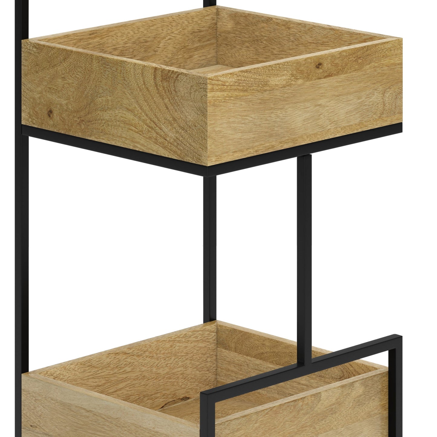 16" Bar Cart with Bottom Shelf and Locking Casters