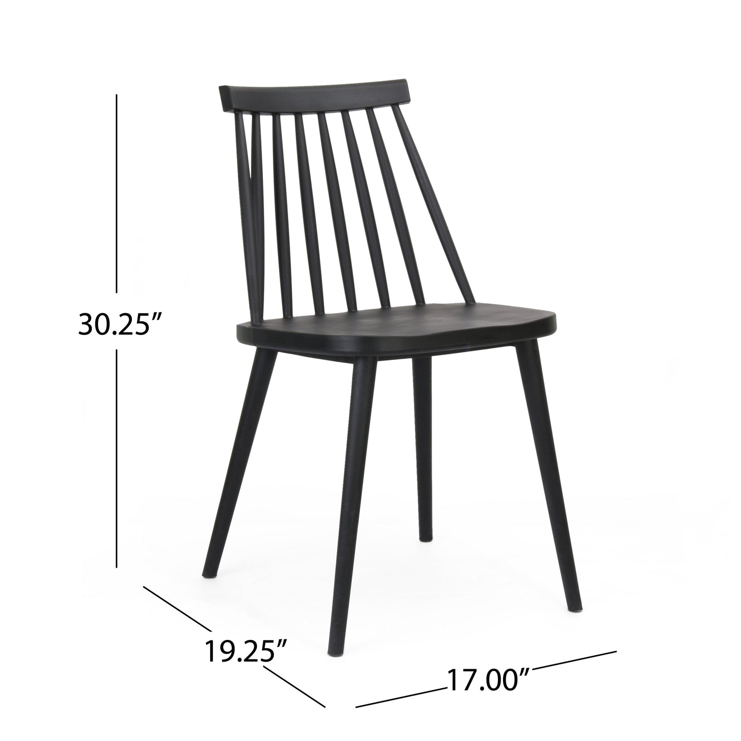 Rain 17" Dining Chair with Spindle Back, Set of 2