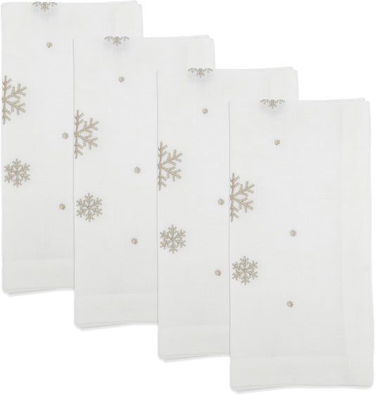 Embroidered Snowflake Napkin, Set of 4
