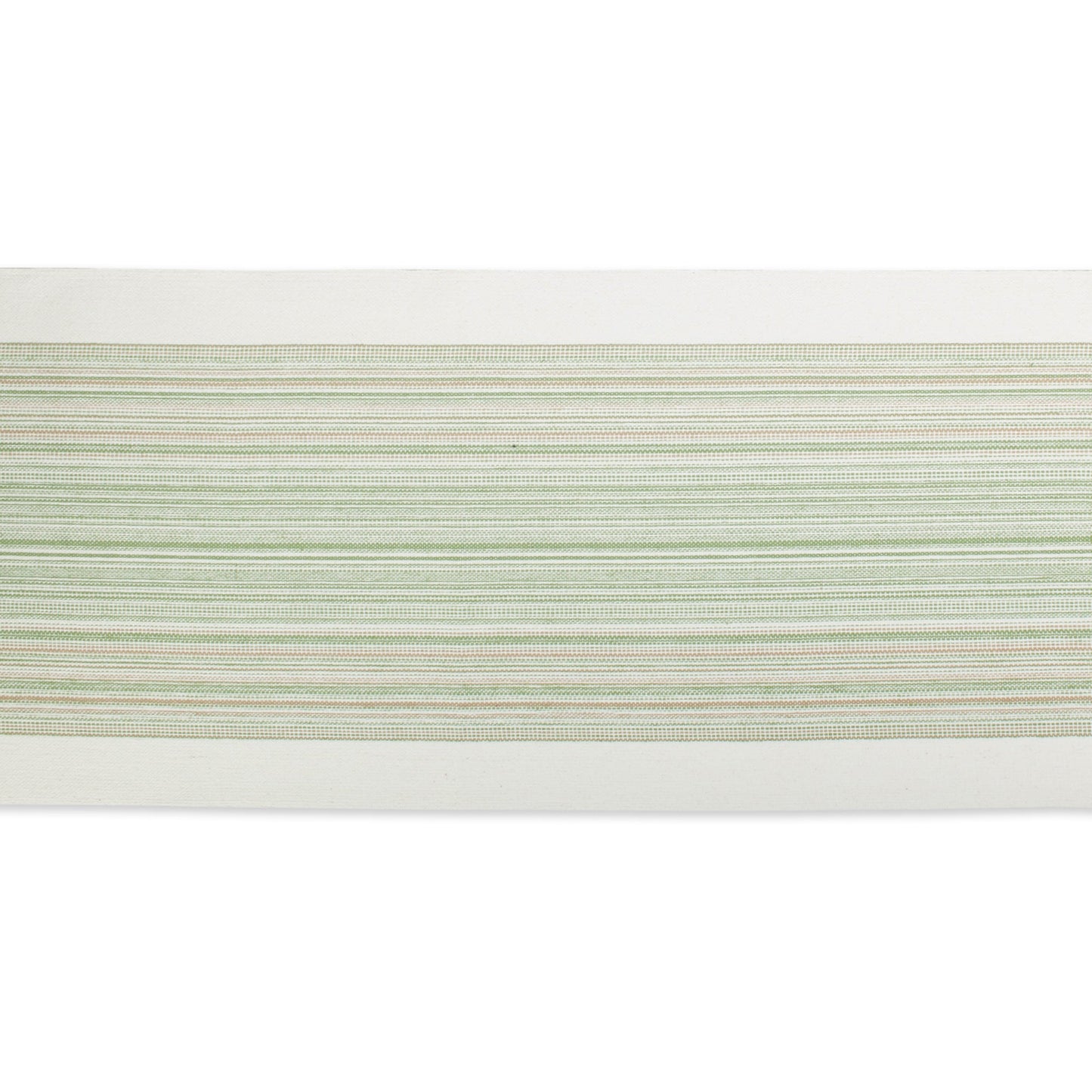 Thyme Striped Fringe Ribbed Table Runner 14X108