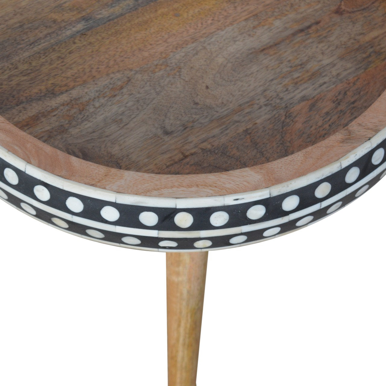Round End Table with Tripod Base