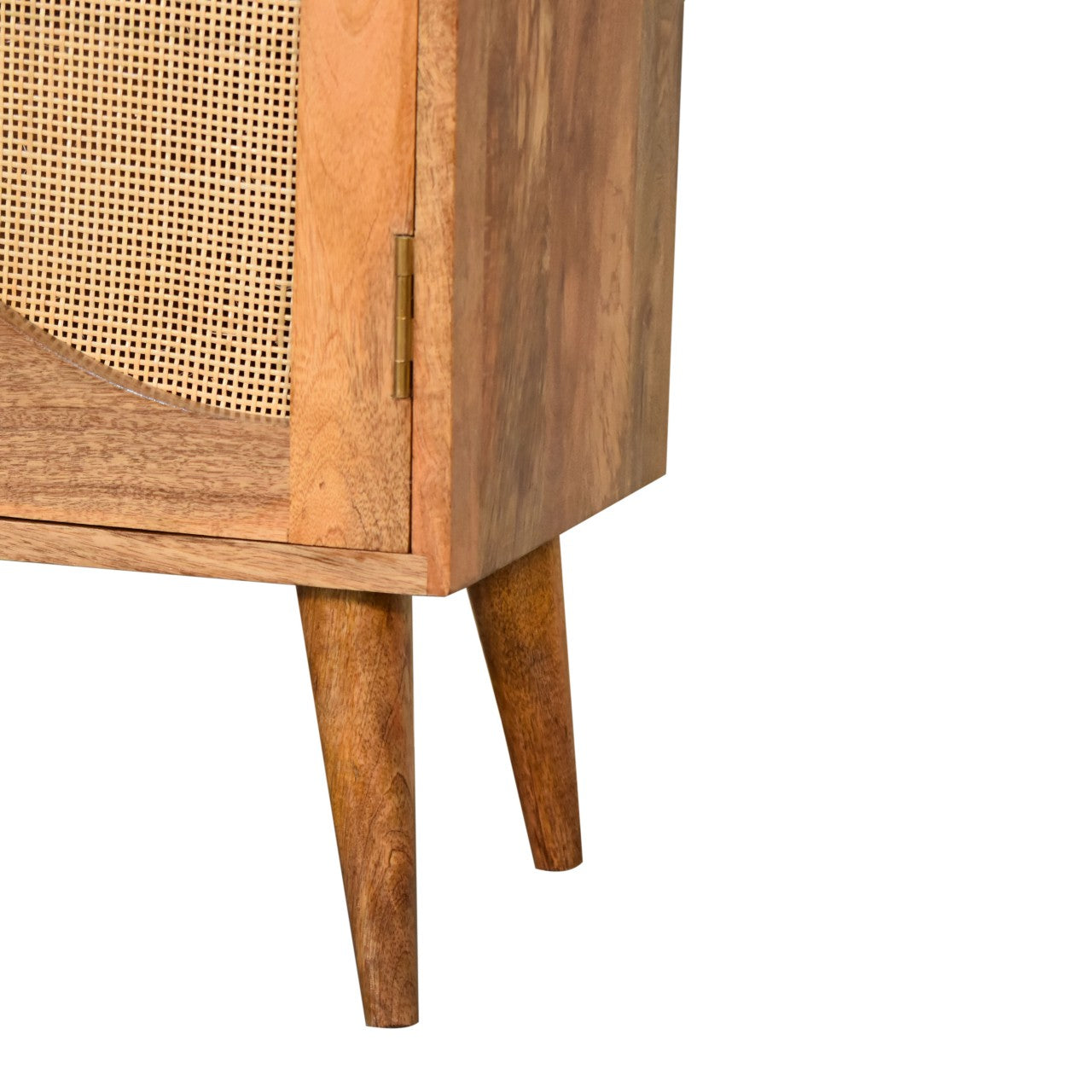 Wood Close-knit Leaf Cabinet with 2 Shelves