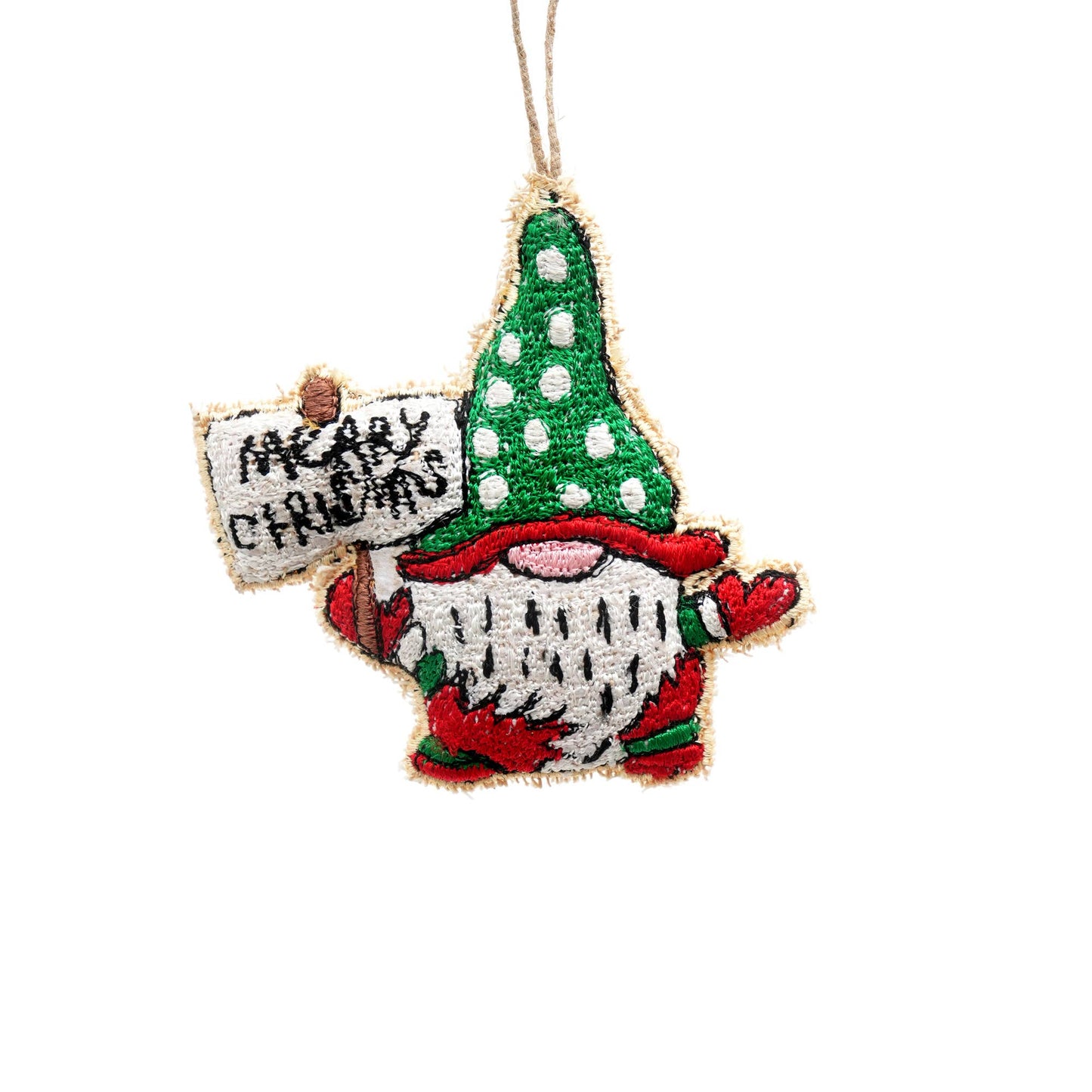 Santa Cheer Hanging Ornament, Set of 6