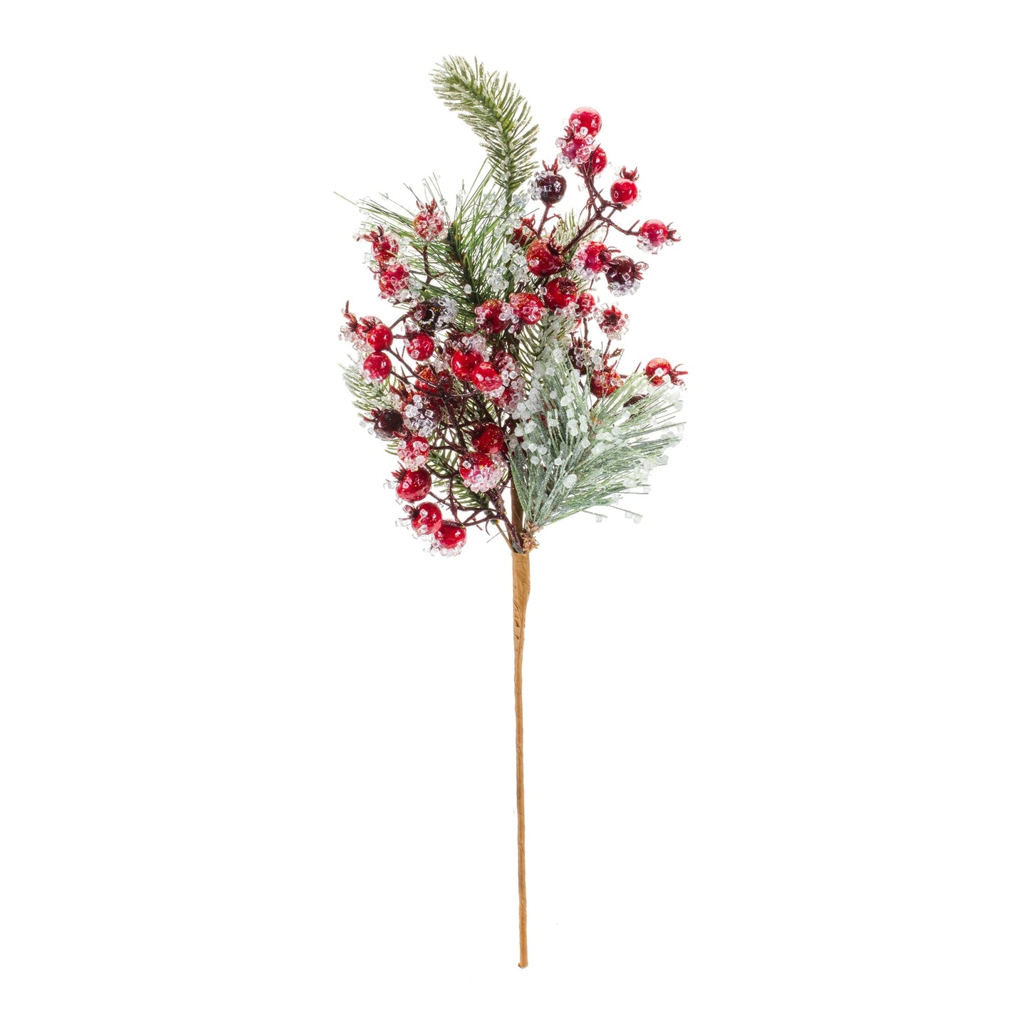 Iced Winter Pine and Berry Spray, Set of 6