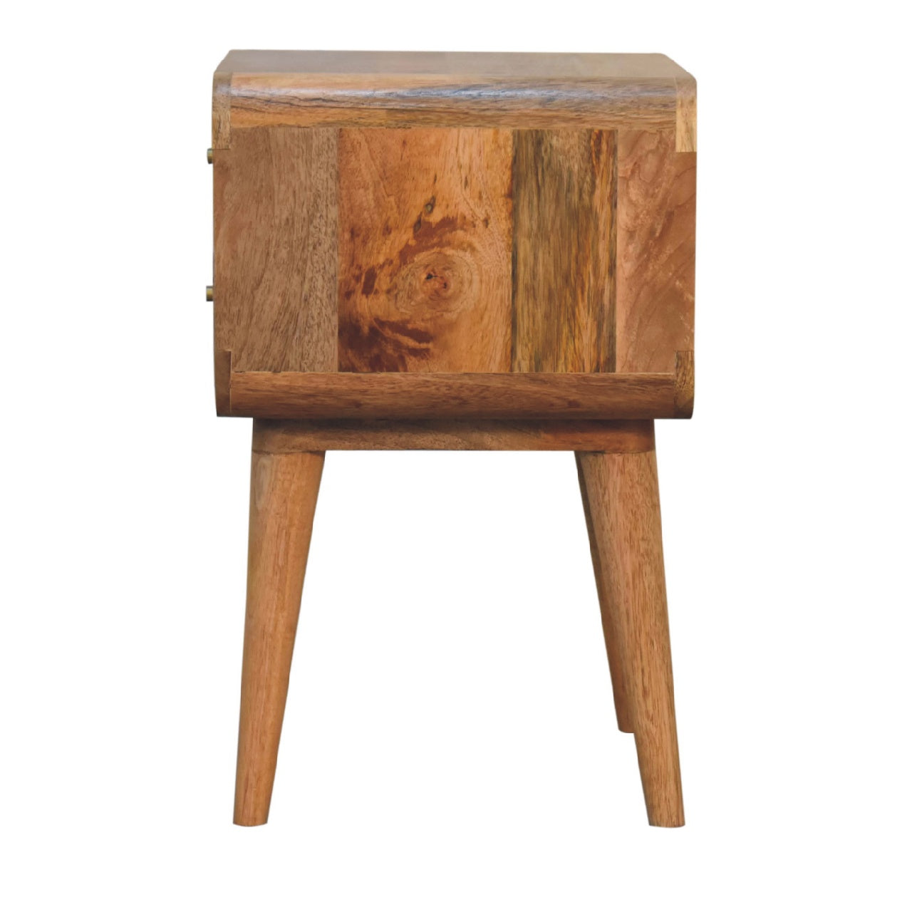 Wood and Rattan Bedside with 2 Drawers