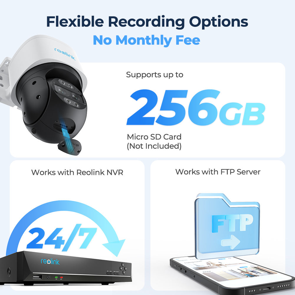 Reolink PTZ PoE Security Camera with Dual Tracking TrackMix POE