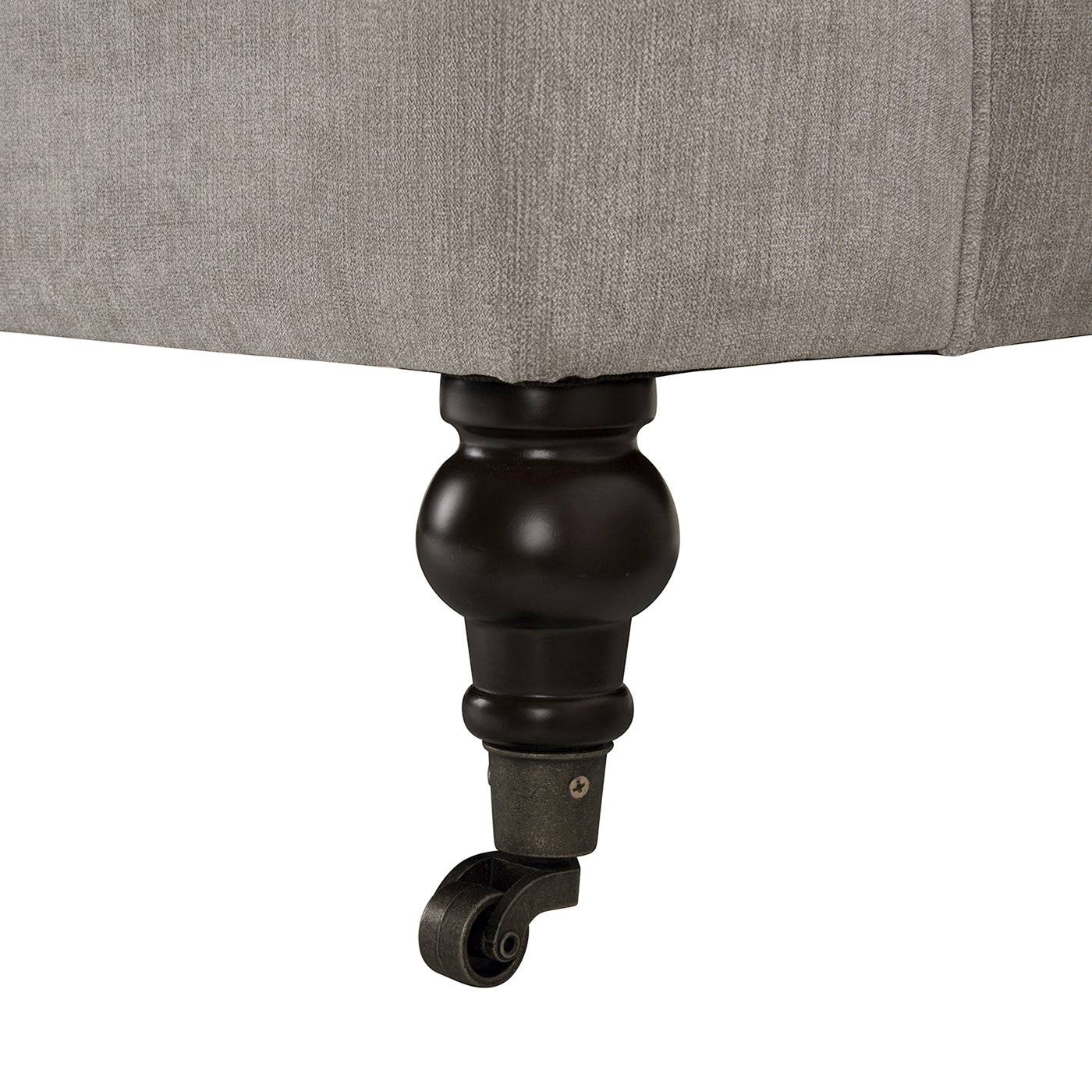 Creations Upholstered Sofa with Metal Casters and 3 Cushions Tightback