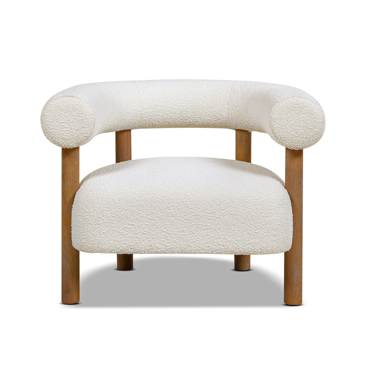 Upholstered Open Back Barrel Chair