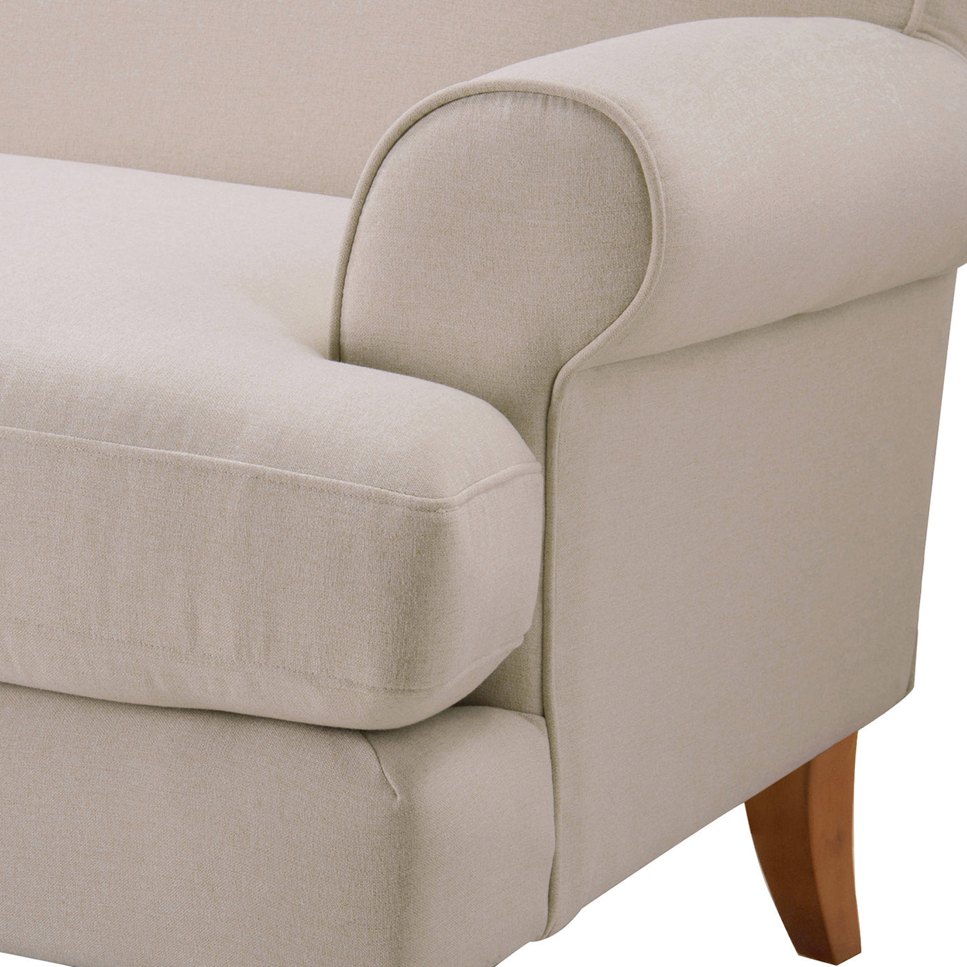 Creations Upholstered Sofa with Metal Casters and 3 Cushions Tightback