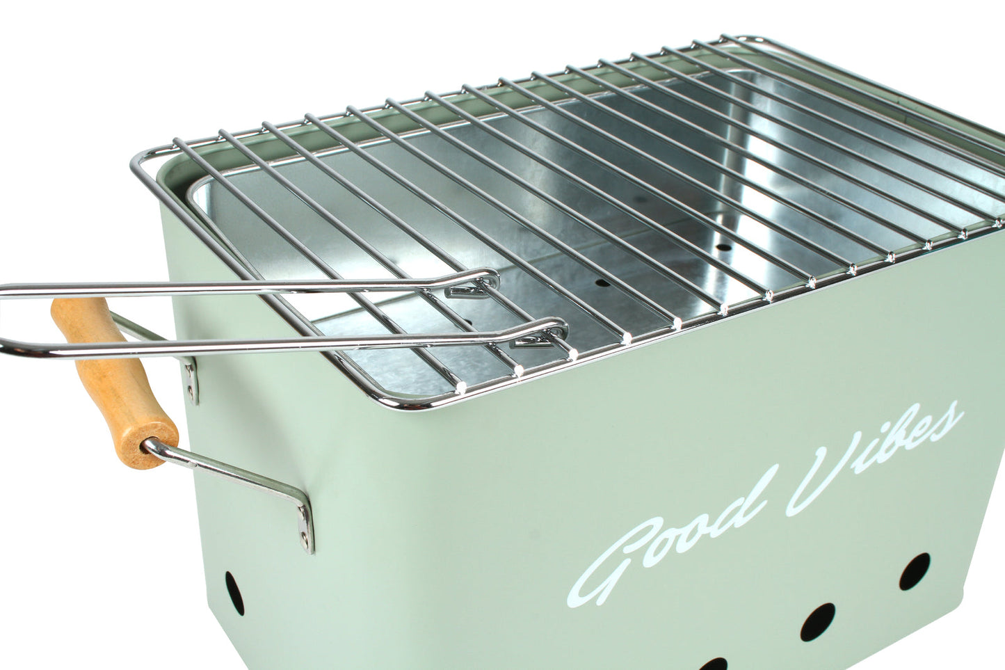 Good Vibes Hamptons Charcoal Portable BBQ Grill (Sage)