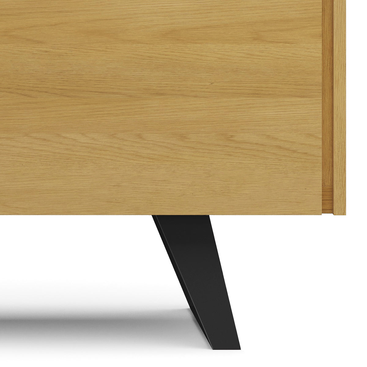 Pioneer TV Stand for TVs Up To 70 Inches with 2 Side Doors, Open Central Shelves and Metal Angled Legs