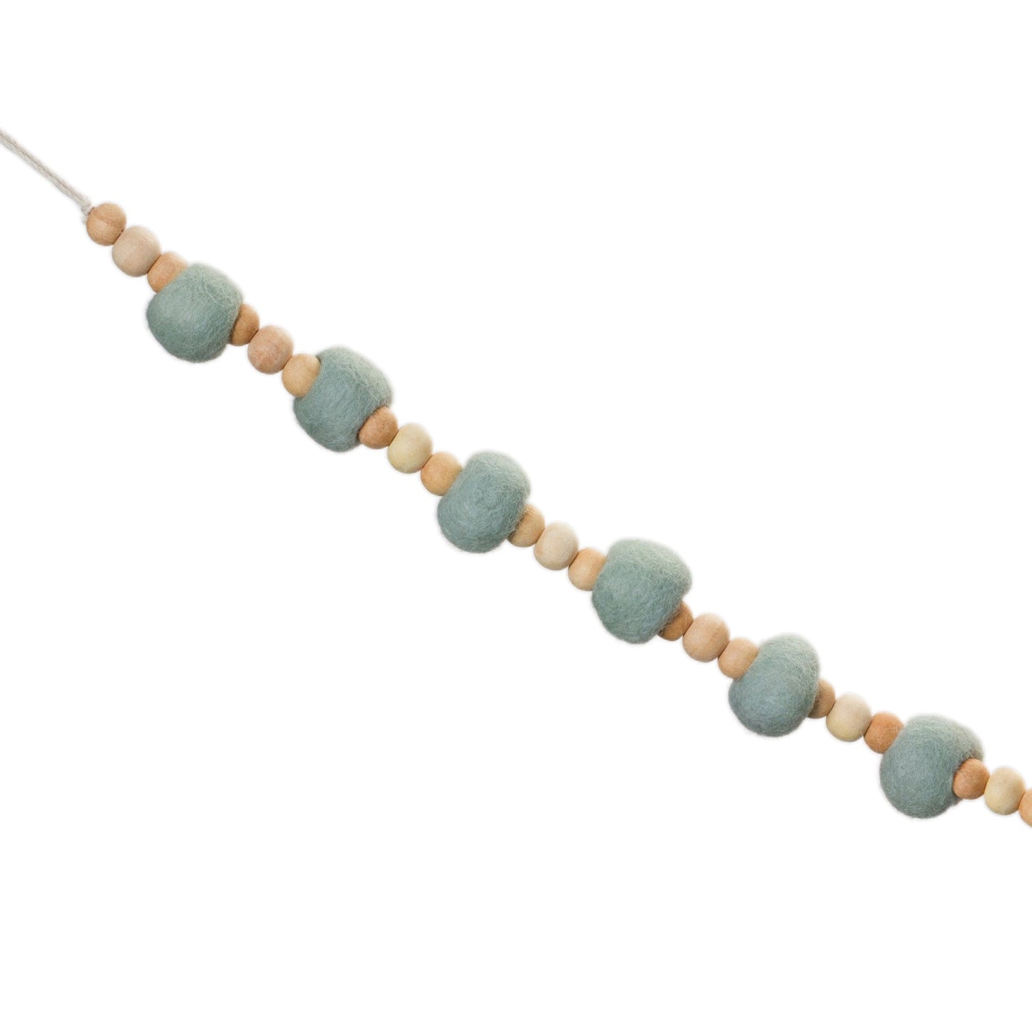 Wood Beaded String Garland, Set of 2