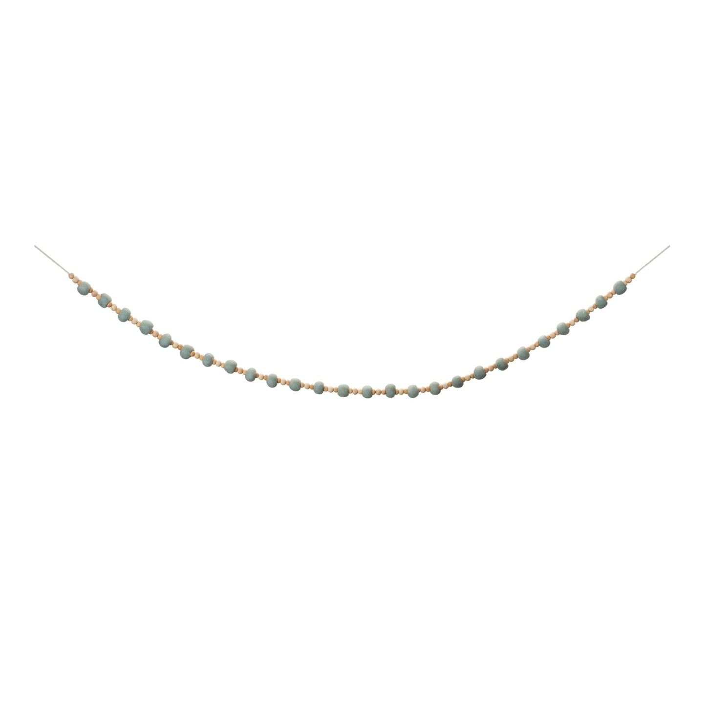 Wood Beaded String Garland, Set of 2