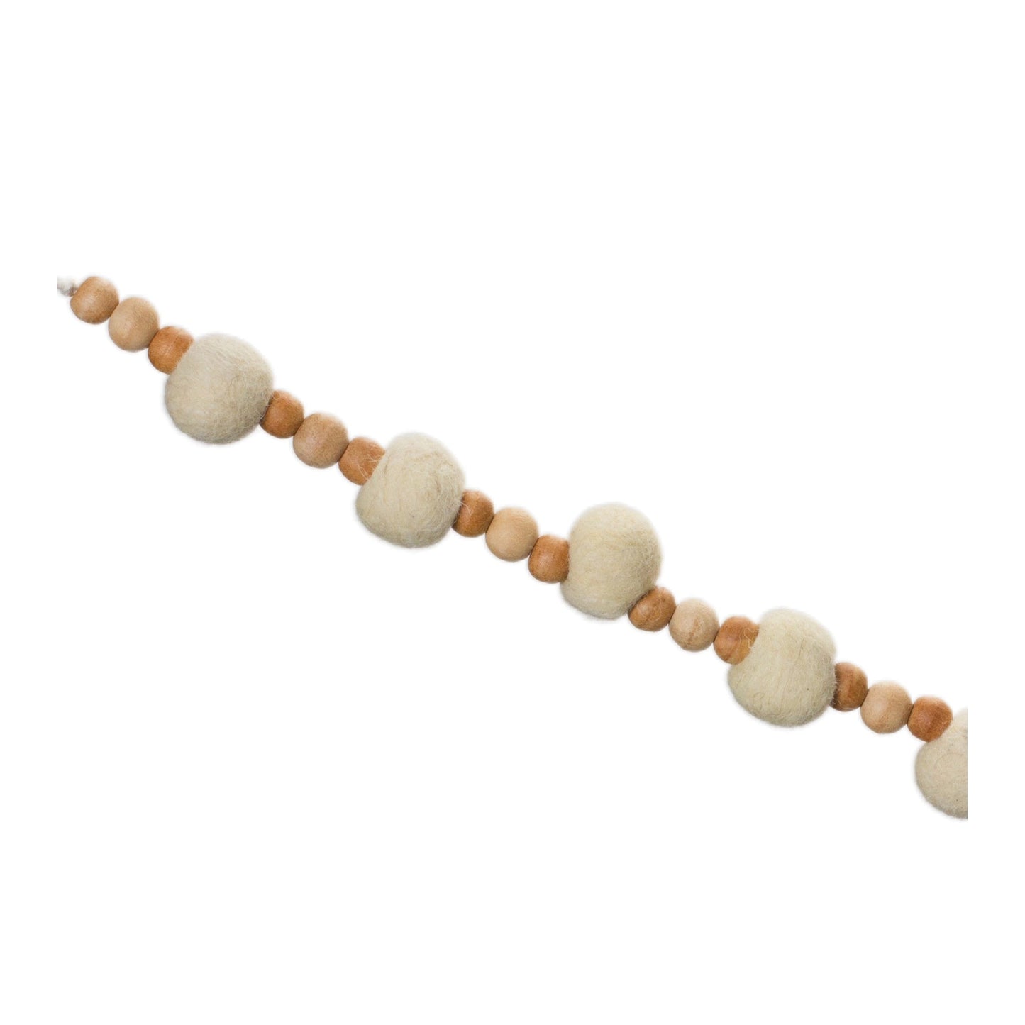 Wood Beaded String Garland, Set of 2