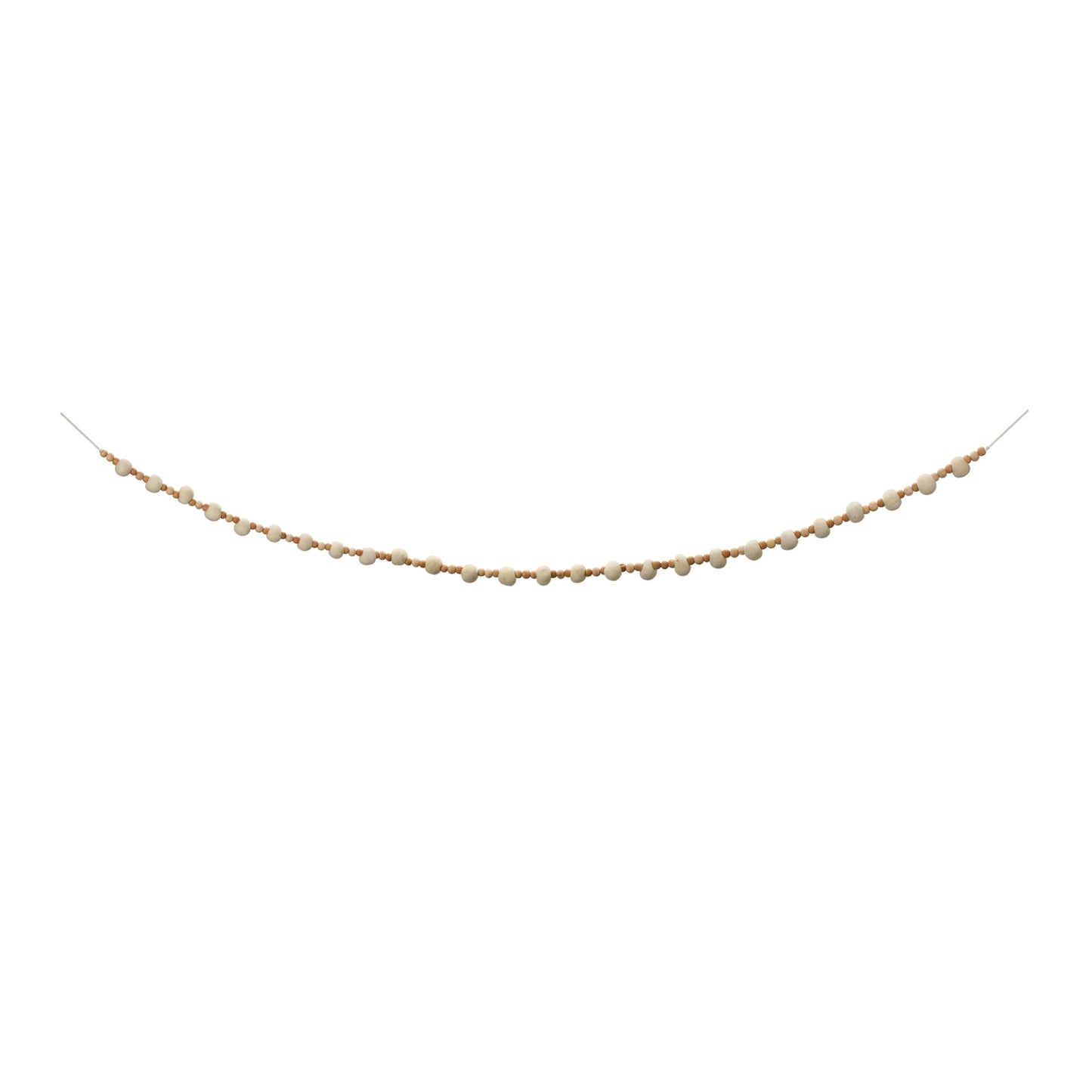 Wood Beaded String Garland, Set of 2