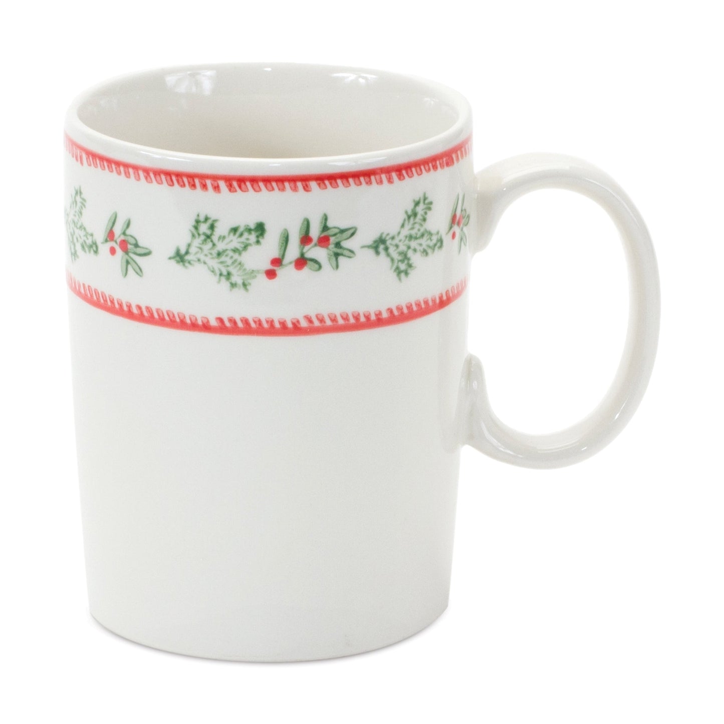 Stoneware Mistletoe Mug, Set of 4