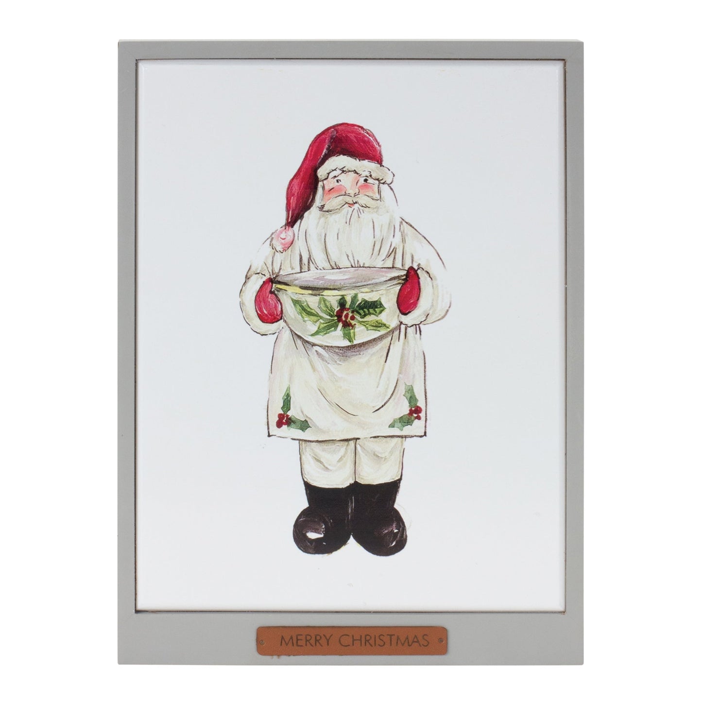 Framed Santa and Snowman Wall Art, Set of 2