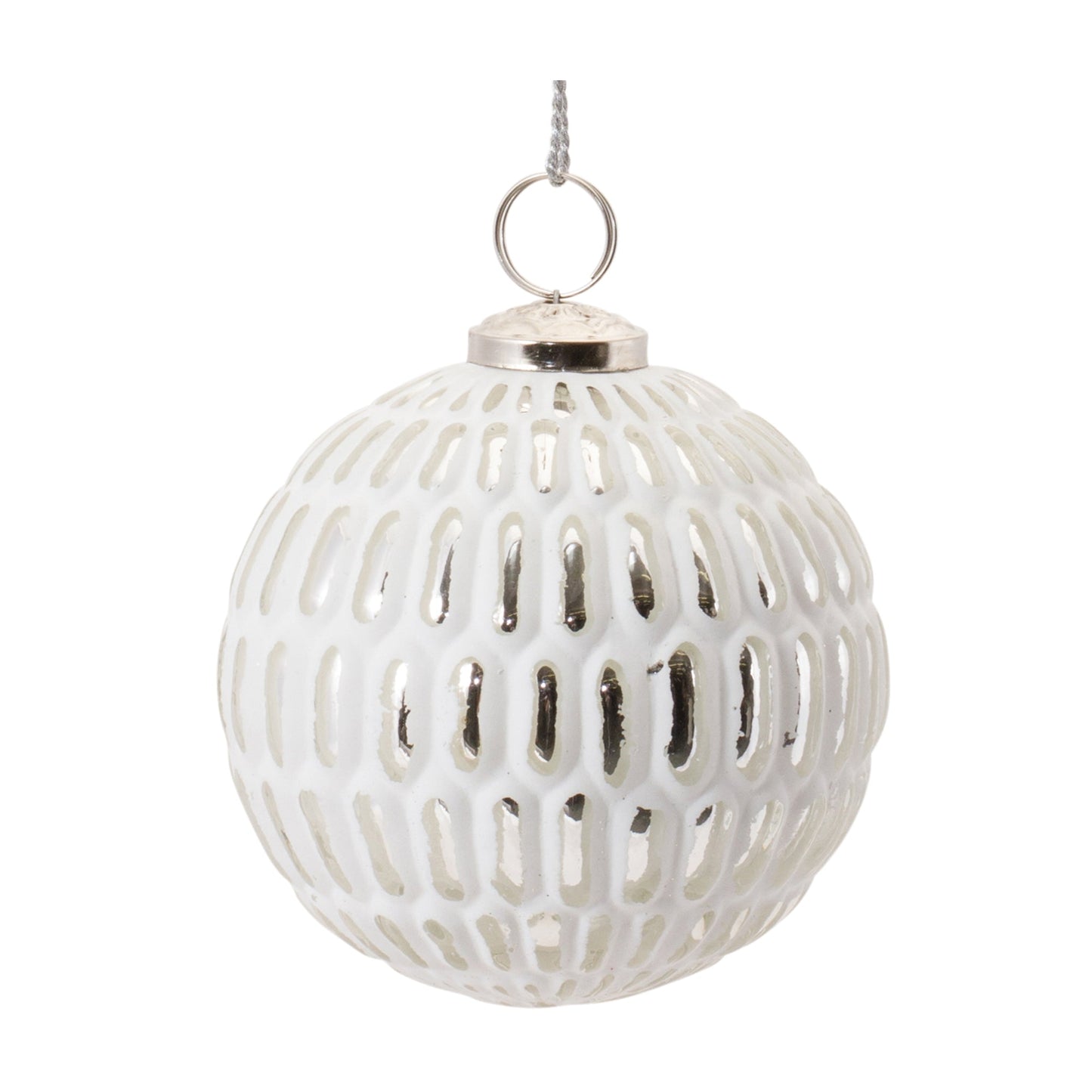 Frosted Glass Ball Ornament, Set of 6