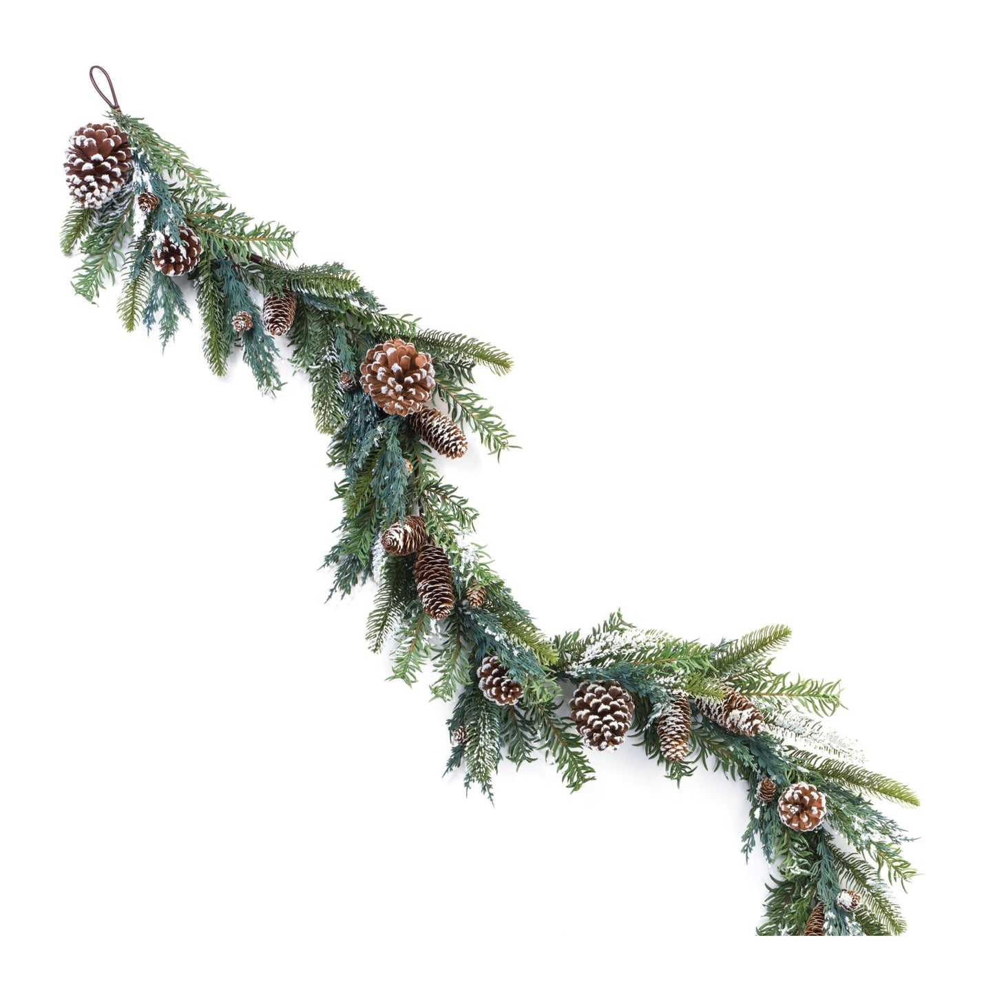 Flocked Pine Cone Garland, Set of 2
