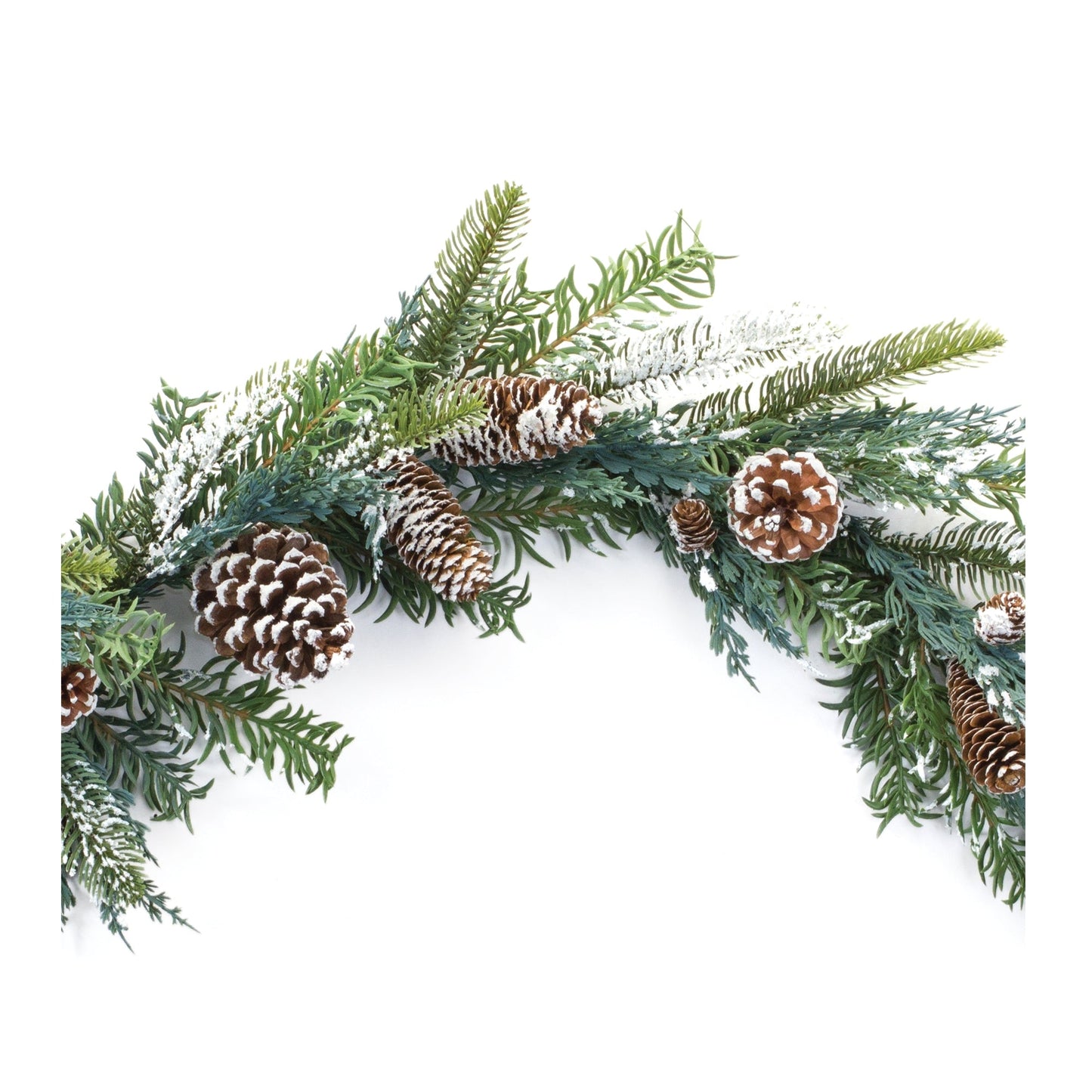 Flocked Pine Cone Garland, Set of 2