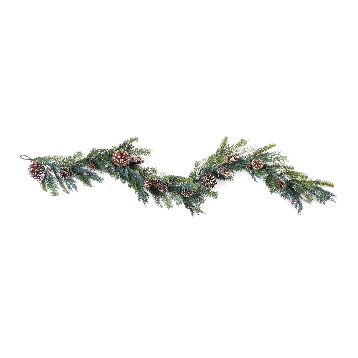 Flocked Pine Cone Garland, Set of 2