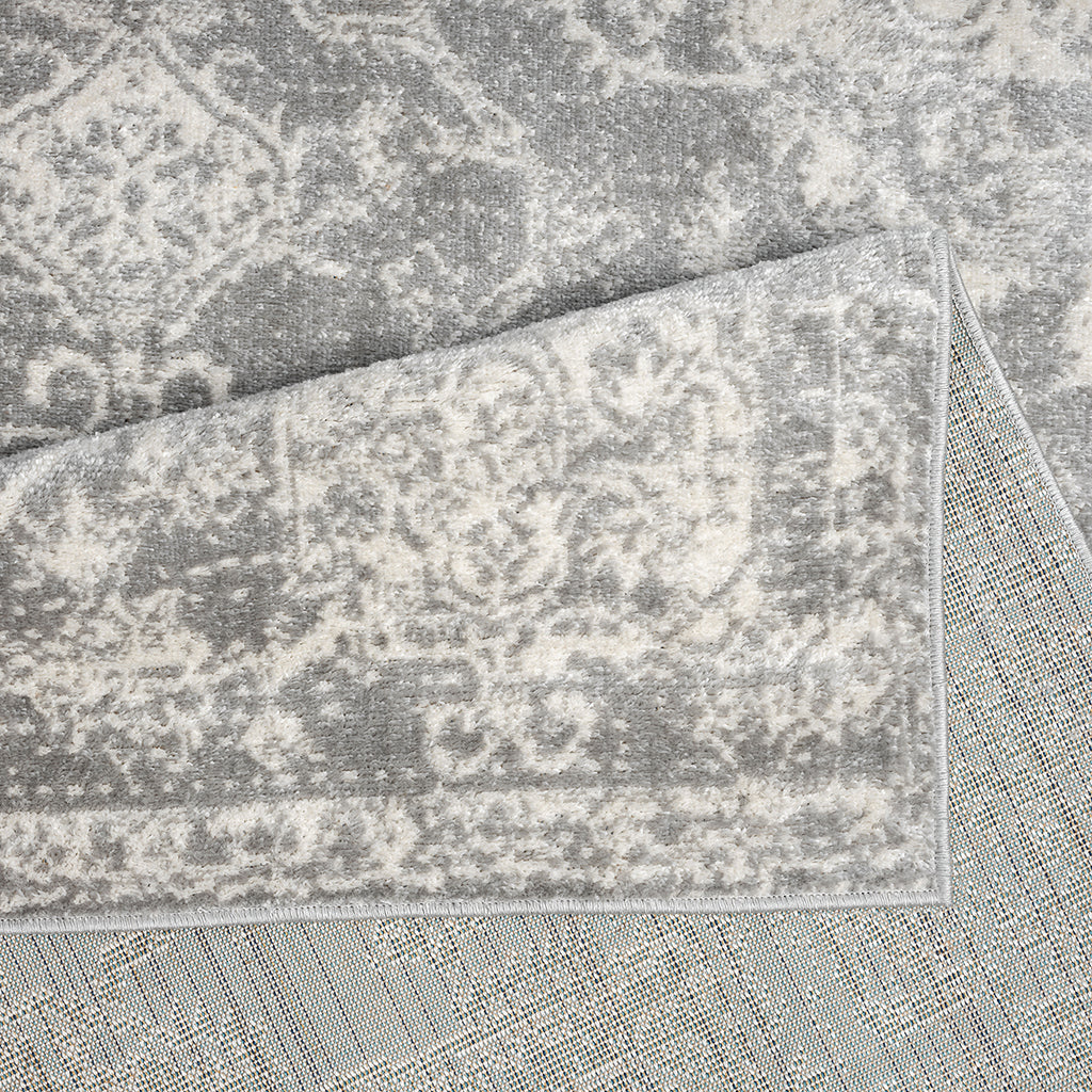 Machine Woven Area Rug with Medallion Pattern