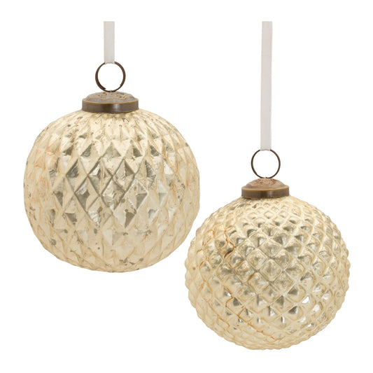 Harlequin Glass Ornament, Set of 6