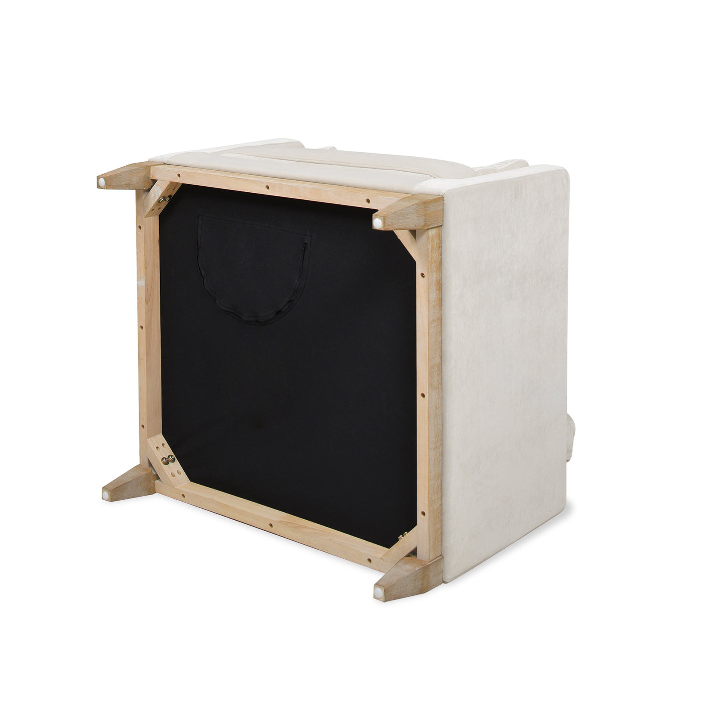 Contour Velvet Upholstered Accent Chair with Removable and Reversible Back