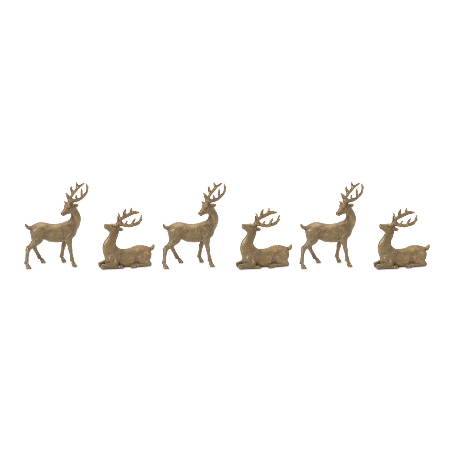 Mini Deer Figurine, Set of 6