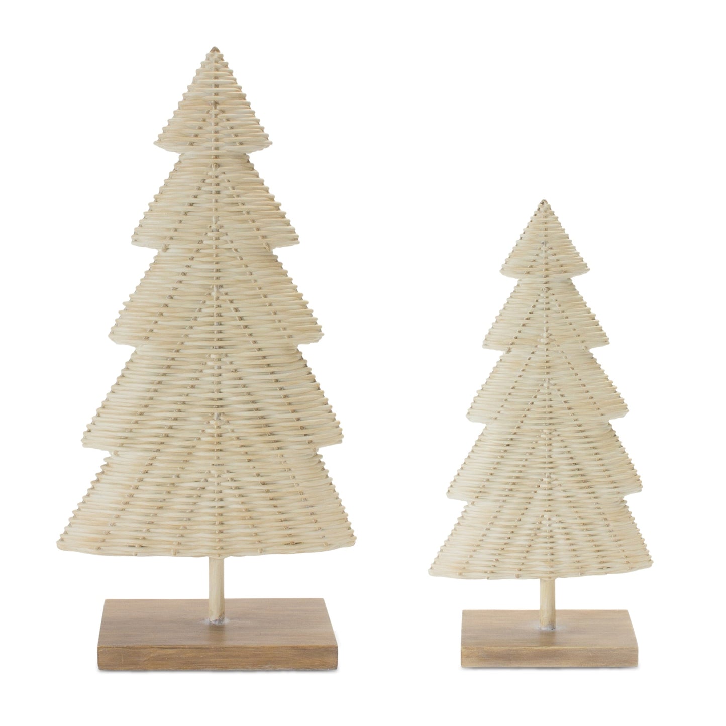 Woven Wicker Design Pine Tree, Set of 2