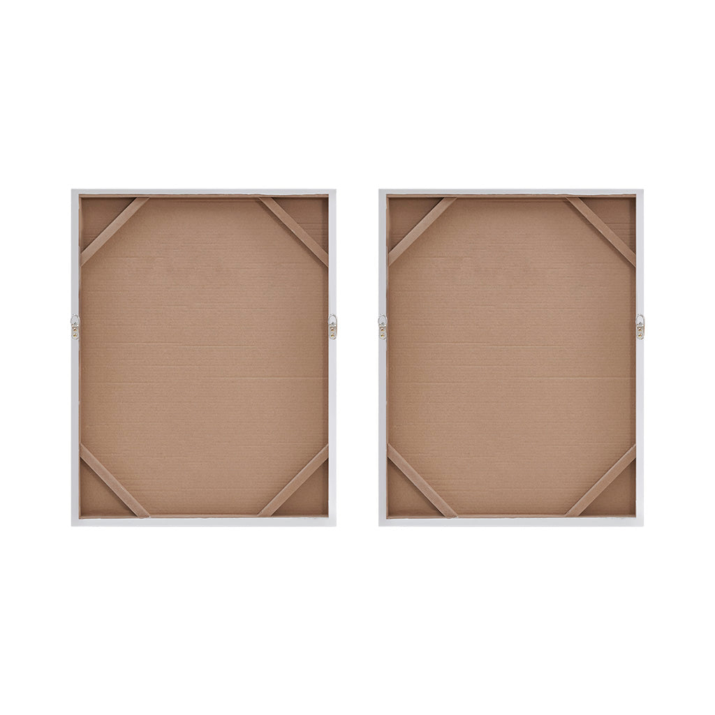 Cliffton 2-Piece Canvas Wall Art Set with Real Rock and Stone Embellishments