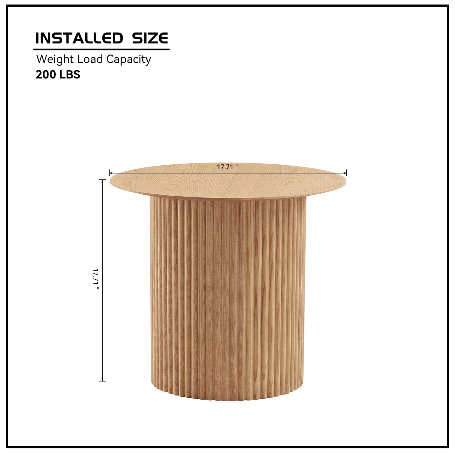 Volet 17.71" Round Side Table with Wave Pattern Base