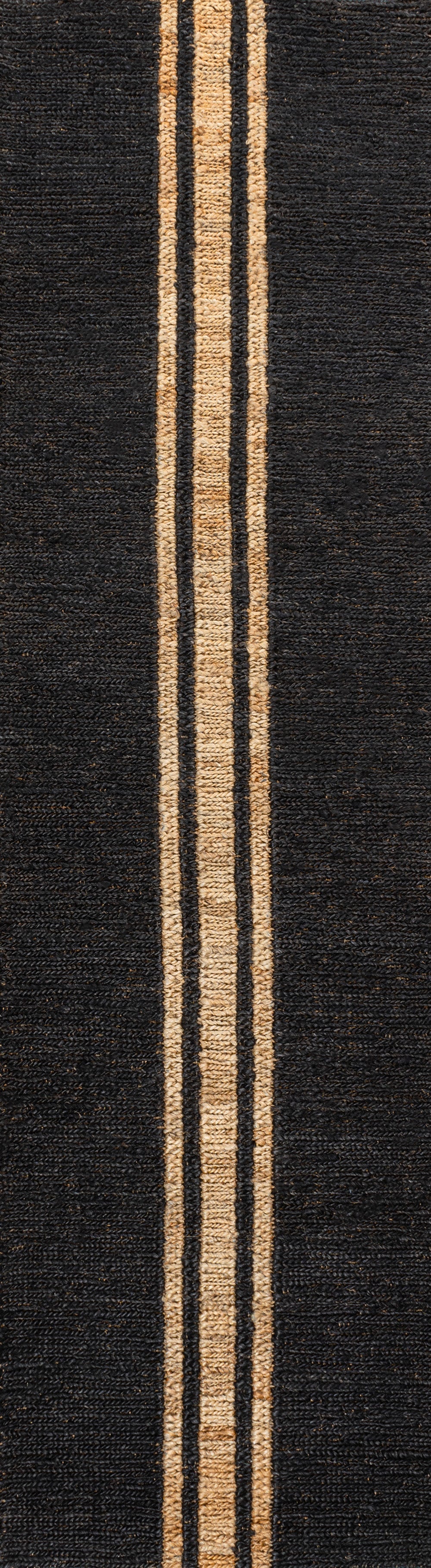 Olivier Rustic Beach House Wide Ticking Stripe Jute Area Rug